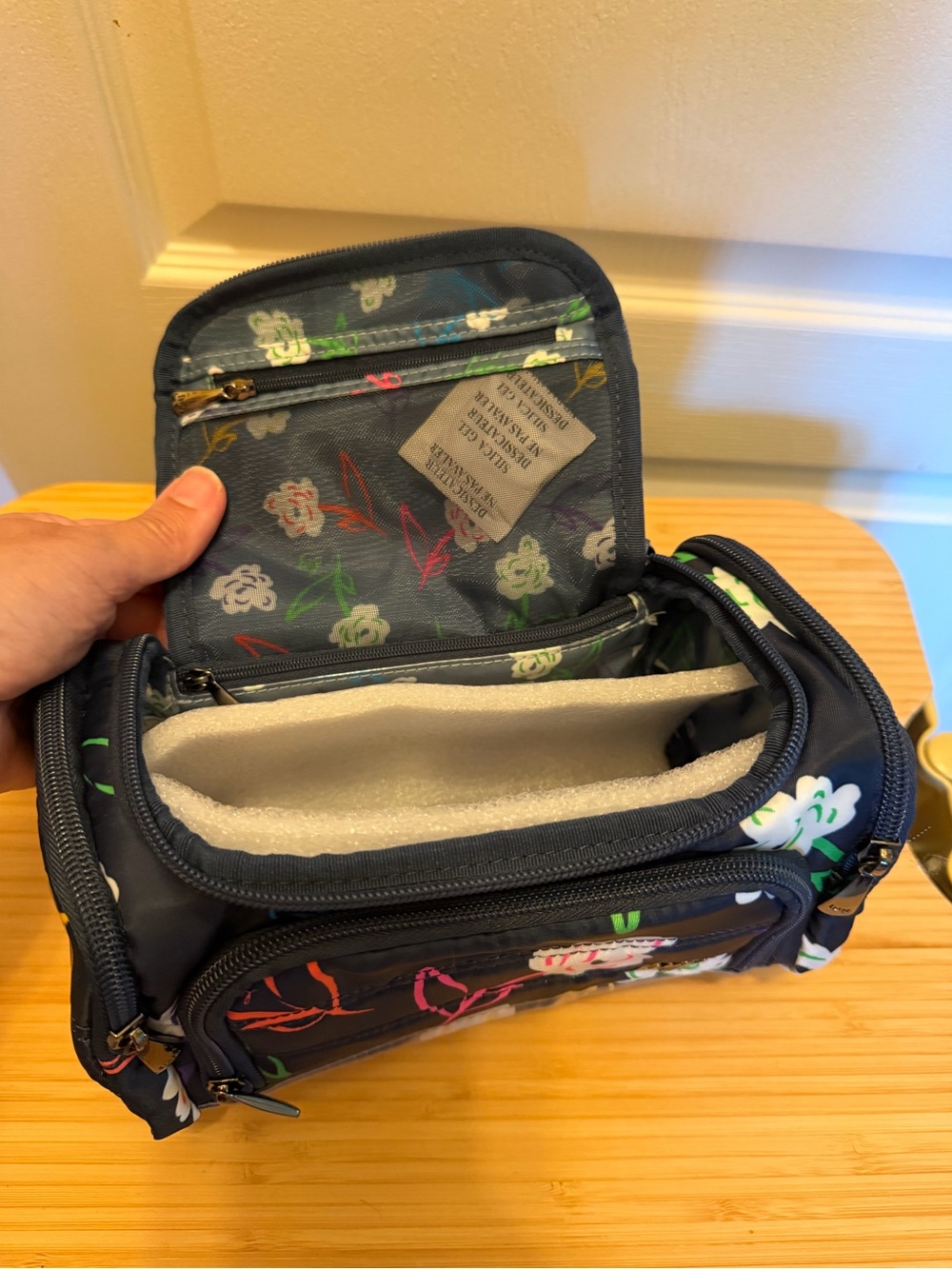Lug Floral Brights Navy Mini Trolley Cosmetic Bag - Picture 2 of 2